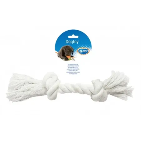 DUVO+ Játék Kötél 2 Csomóval Húzáshoz fehér XLarge 37 cm