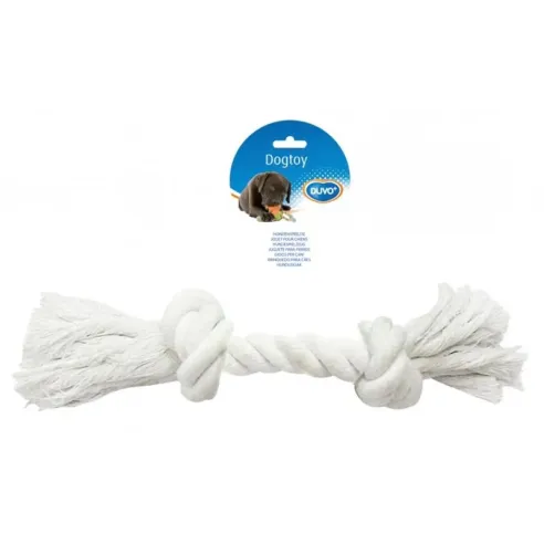DUVO+ Játék Kötél 2 csomóval húzáshoz fehér XXLarge 45 cm