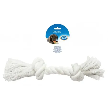 DUVO+ Játék Kötél 2 csomóval húzáshoz fehér XXLarge 45 cm