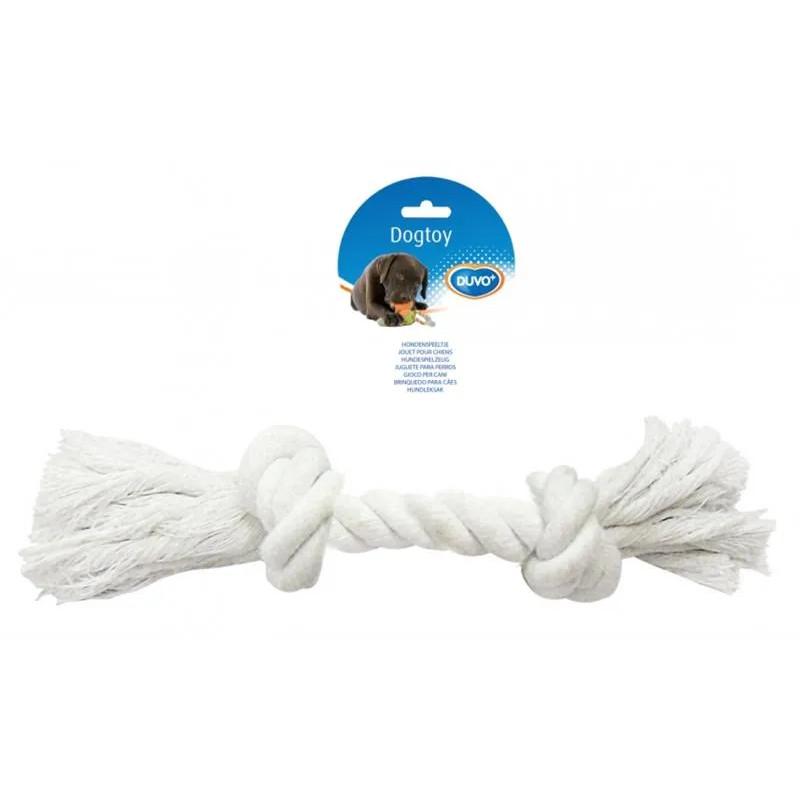 DUVO+ Játék Kötél 2 csomóval húzáshoz fehér XXLarge 45 cm