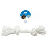 DUVO+ Játék Kötél 2 csomóval húzáshoz fehér XXLarge 45 cm