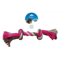 DUVO+ Játék kötél 2 csomóval húzáshoz, rózsaszürke-fehér XXLarge 45 cm