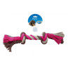 DUVO+ Játék kötél 2 csomóval húzáshoz, rózsaszürke-fehér XXLarge 45 cm