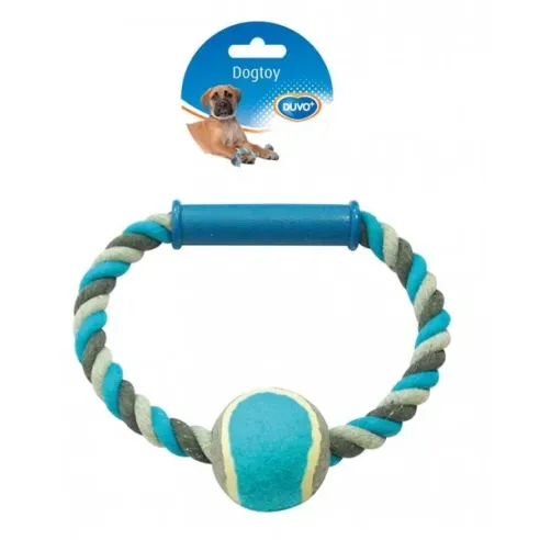 DUVO+ Játék Kötélkarika teniszlabdával 18 cm