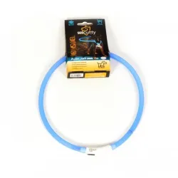 DUVO+ LED világító kutyanyakörv kék szilikon 45 cm