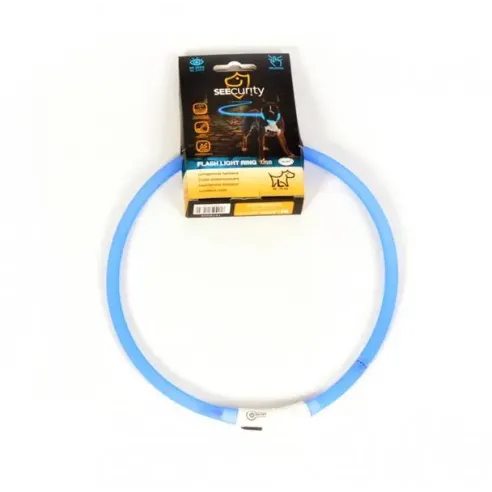 NYAKÖRV DUVO+ LED Világító kutya kék szilikon 70 cm