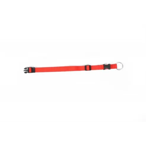 DUVO+ Állítható nylon piros nyakörv 40-65 cm/ 25 mm