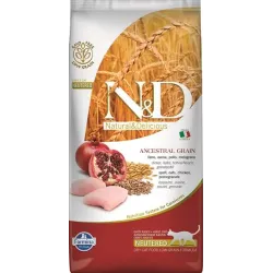 Farmina N&D macska AG felnőtt, ivartalanított, csirke, tönköly, zab & gránátalma 5 kg