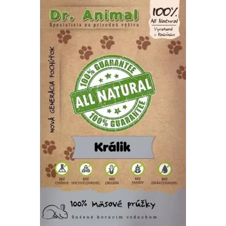 Jutalomfalat Dr. Animal nyúlhús csíkok 80g