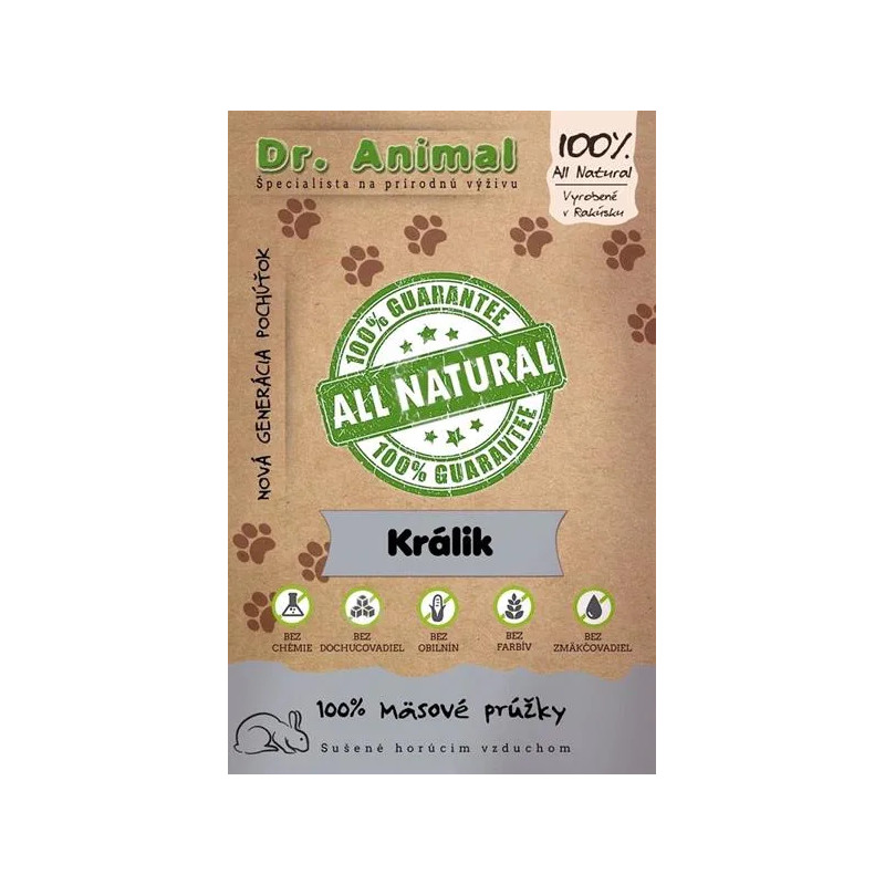 Jutalomfalat Dr. Animal nyúlhús csíkok 80g