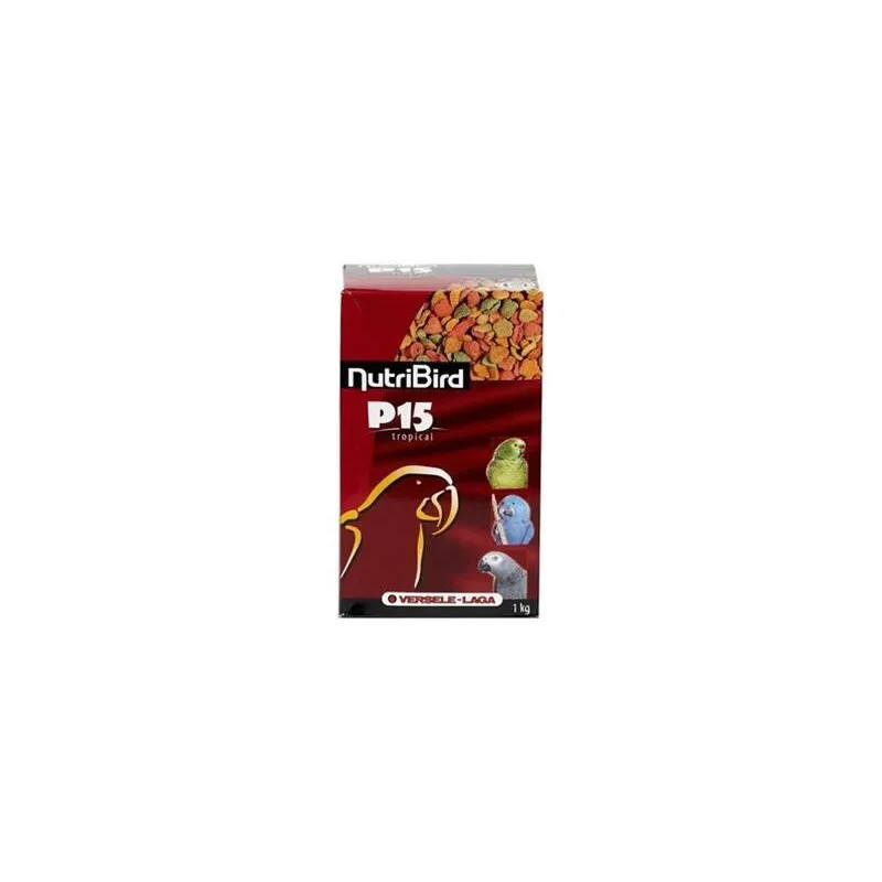 VL NutriBird P15 Tropical - extrudált eledel nagy papagájoknak trópusi gyümölcsökkel napi etetéshez 10 kg