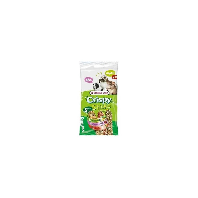 VL Crispy Sticks Növényevő rágcsálóknak, háromféle íz, 165 g