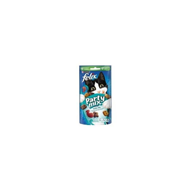 Jutalomfalatok NESTLÉ FELIX PARTY MIX macskáknak Ocean mix 8x60 g