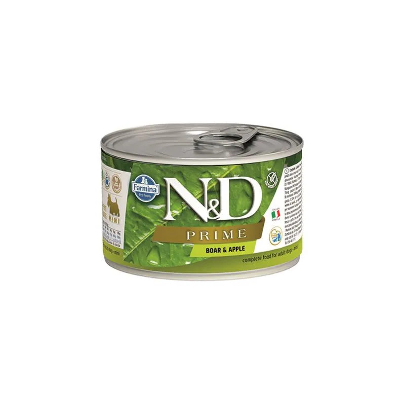 Farmina N&D dog PRIME vaddisznó & alma konzerv 140 g