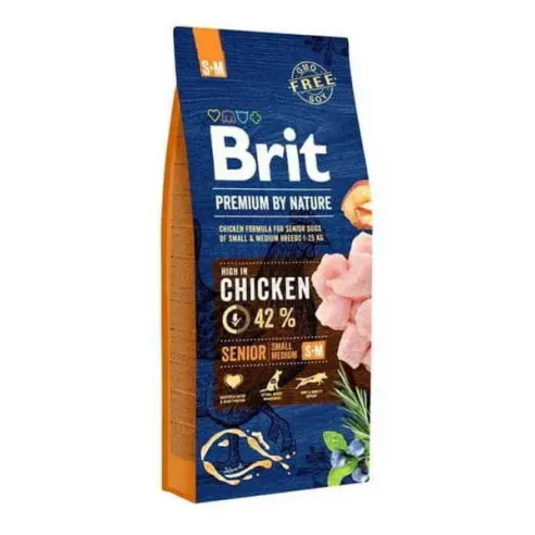 Brit Premium by Nature dog Senior S+ M 15 kg