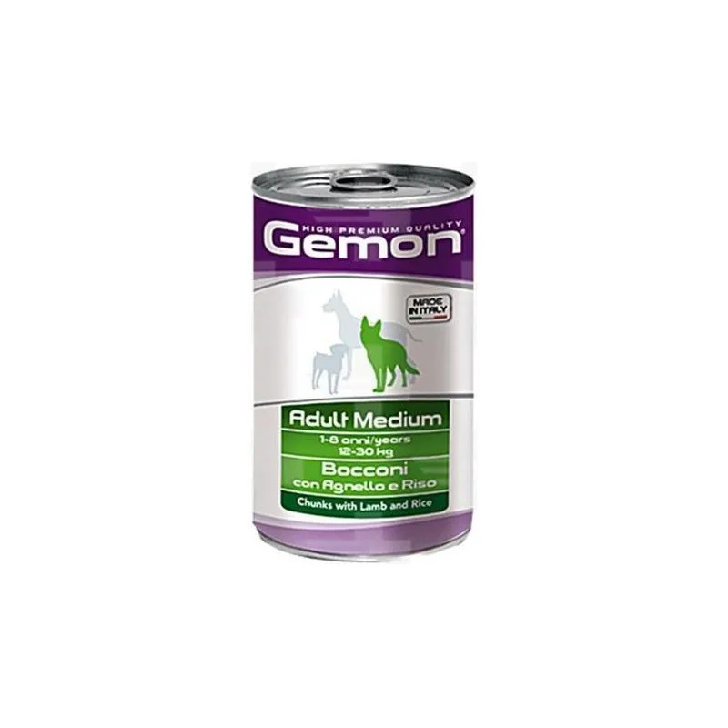 GEMON konzerv felnőtt közepes testű kutyáknak bárány és rizs 1250 g