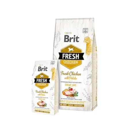 BRIT Fresh Adult Great Life kura so zemiakom 12 kg