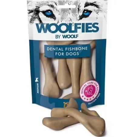 Pamlsok Woolfies Dental Fishbone M 200g