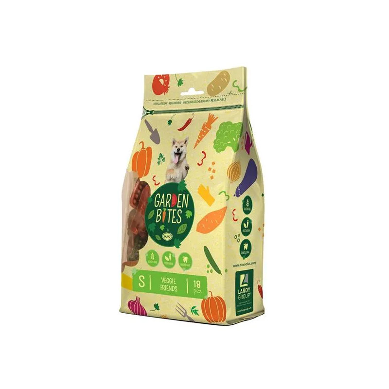 Jutalomfalatok DUVO+ GARDEN BITES VEGGIE FRIENDS S 6 cm 18db 270 g