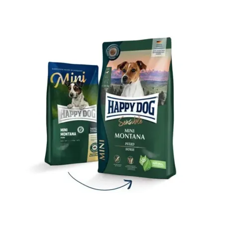 Happy Dog SUPER PREMIUM - Sensible MINI - Montana lóhús és burgonya / gabonamentes 0,8 kg