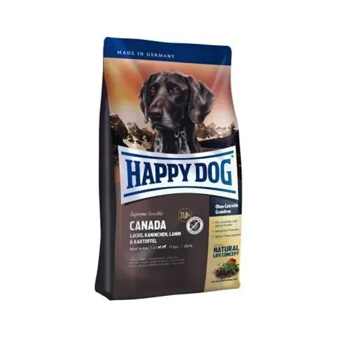 Happy Dog SUPER PREMIUM - Supreme SENSIBLE - Canada losos, králik, jahňacina a zemiaky 4 kg