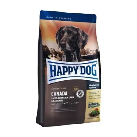 Happy Dog SUPER PREMIUM - Supreme SENSIBLE - Canada losos, králik, jahňacina a zemiaky 4 kg