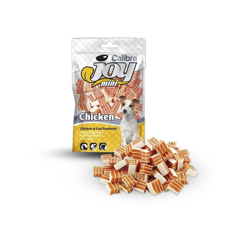 Jutalomfalatok CALIBRA Joy DOG Mini Csirke&Tőkehal Szendvics 70 g