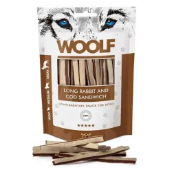 Woolf Dog Soft Nyúl és Pollock Szendvics HOSSZÚ 100g