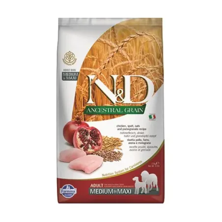 Farmina N&D dog AG adult medium & maxi, chicken, spelt, oats & pomegranate 2,5 kg