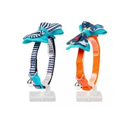 DUVO+ nylon nyakörv masnival és csengővel macskának, vegyes színekben, 20-30 cm/10 mm