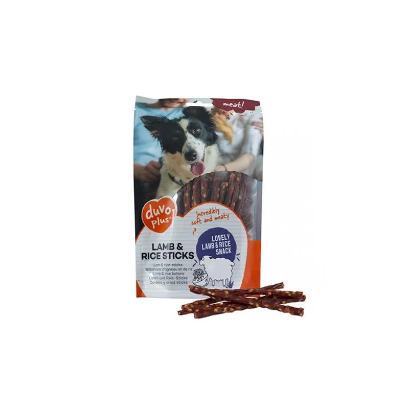 Jutalomfalat DUVO+ Pálcikák bárány & rizs 80 g