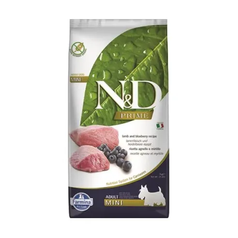 Farmina N&D dog PRIME (GF) adult mini, lamb & blueberry 7 kg