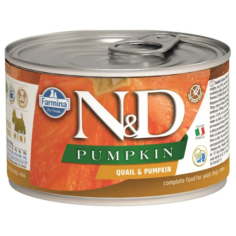 Farmina N&D dog PUMPKIN & fürj konzerv 140 g