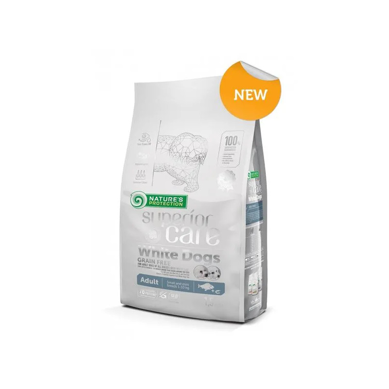 Natures P Superior care white dog GF adult white fish small&mini 1,5 kg