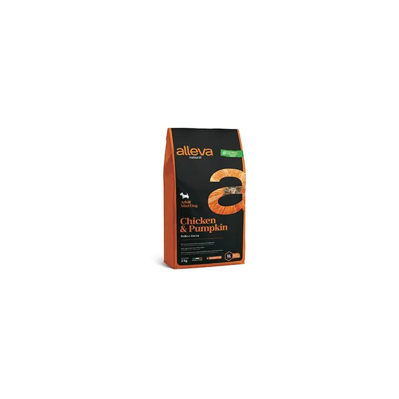 Alleva NATURAL kutya felnőtt mini csirke&tök 2 kg