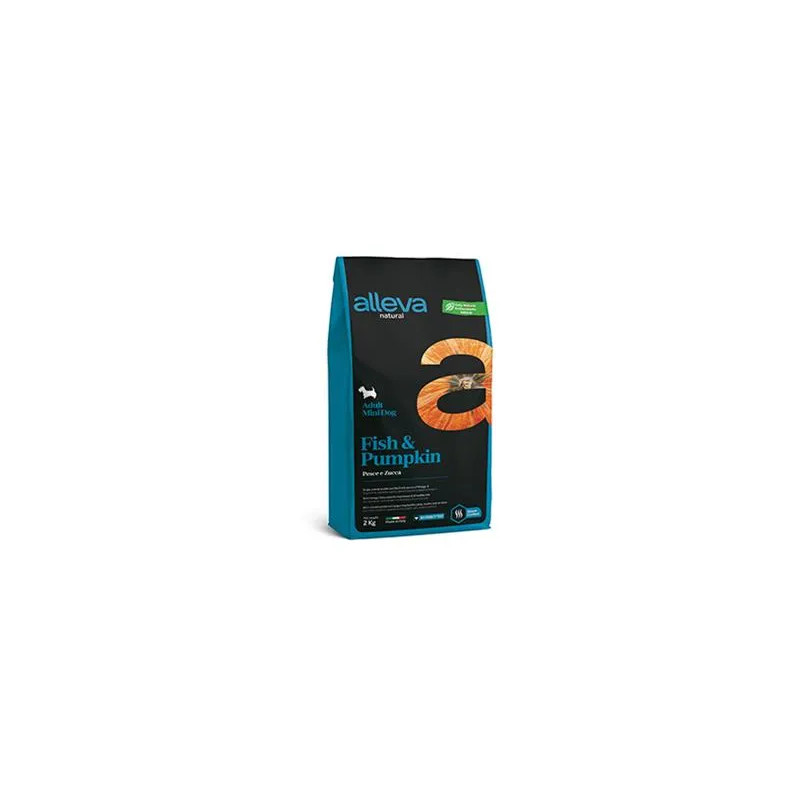 Alleva NATURAL kutya felnőtt mini hal & tök 2 kg