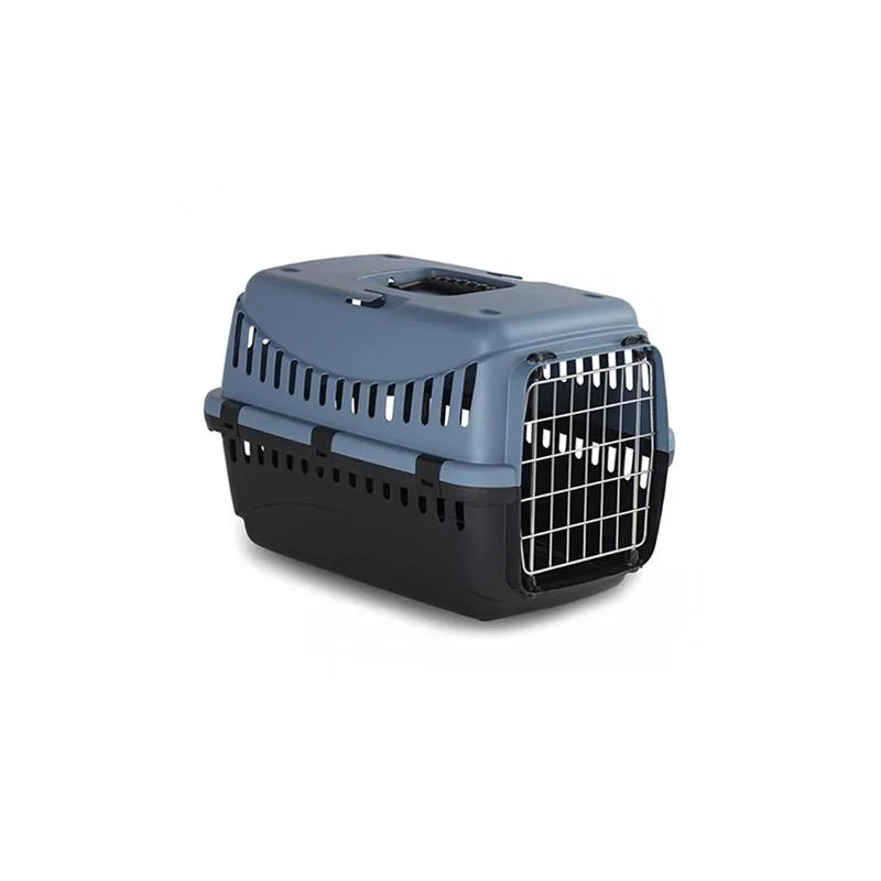 Duvo+ Box ECO L 58x38x38cm szállítódoboz, műanyag, fém ajtóval, kék