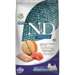 Farmina N&D dog OCEAN (GF) adult mini, lazac, tőkehal & sárgadinnye 2,5 kg
