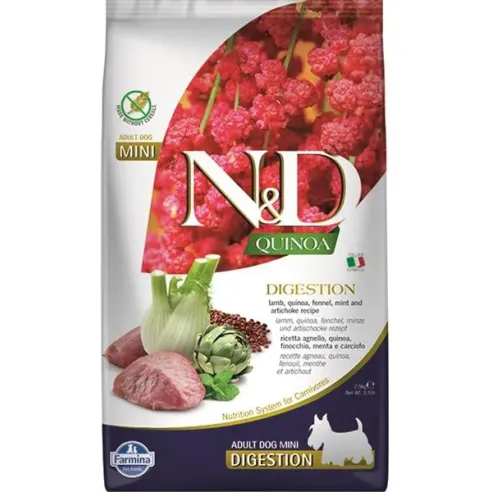 Farmina N&D dog QUINOA (GF) adult mini, digestion, lamb 2,5 kg