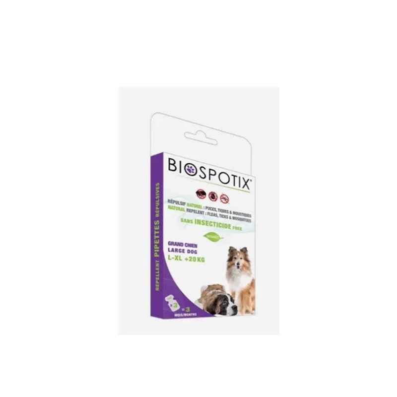 BIOGANCE Biospotix Dog spot-on L-XL riasztó hatású 3 x 3 ml (20 kg felett)