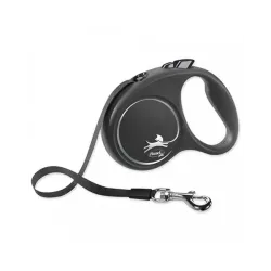 Flexi Black Design póráz szalag L 5 m fekete (50 kg-ig)