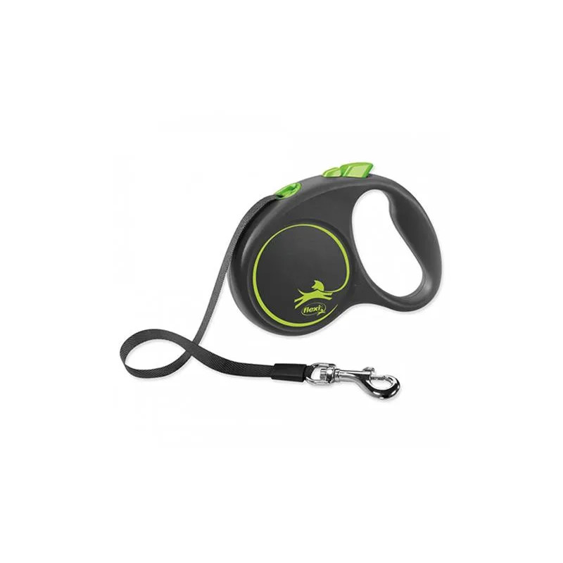 Flexi Black Design szalag L 5 m zöld (max. 50 kg)