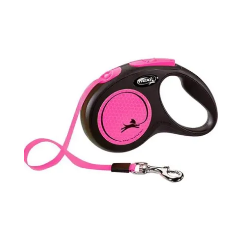 Flexi New Neon póráz M 5 m rózsaszín (25 kg-ig)