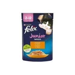 Nestlé FELIX Fantastic junior macska csirkés zselé tasak 26x85 g