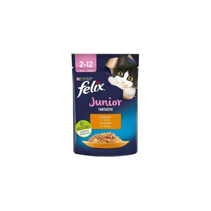 Nestlé FELIX Fantastic junior macska csirkés zselé tasak 26x85 g