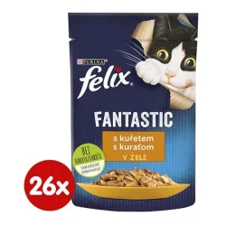 Nestlé FELIX Fantastic macska csirke zselében tasak 26x85 g