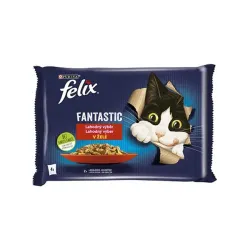 Nestlé FELIX Fantastic macska multipack nyúl & bárány aszpikban alutasak 4x85 g
