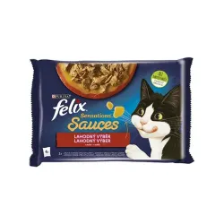 Nestlé FELIX Sensations macska Multipack marha&bárány alutasak 4x85 g