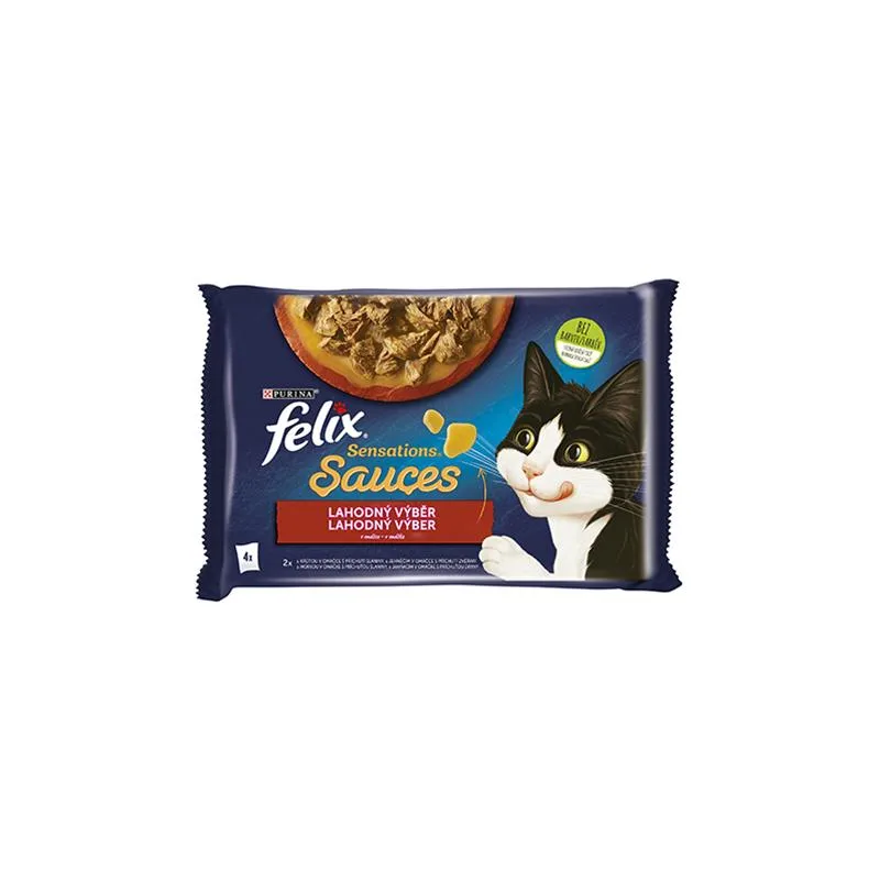 Nestlé FELIX Sensations macska Multipack marha&bárány alutasak 4x85 g
