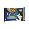 Nestlé FELIX Sensations macska Multipack tőkehal & szardínia alutasak 4x85 g